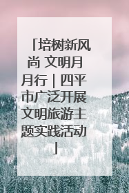 培树新风尚 文明月月行｜四平市广泛开展文明旅游主题实践活动