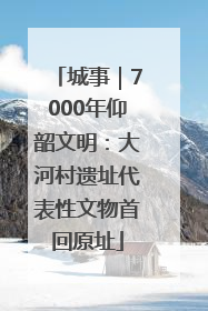 城事｜7000年仰韶文明：大河村遗址代表性文物首回原址