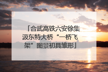 合武高铁六安徐集汲东特大桥“一桥飞架”图景初具雏形