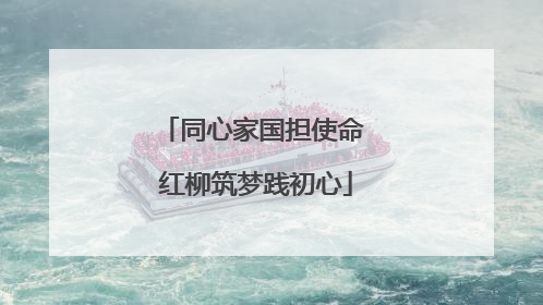 同心家国担使命 红柳筑梦践初心