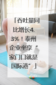 吞吐量同比增长4.3%！泰州企业坐享“家门口就是国际港”