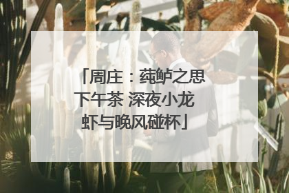 周庄：莼鲈之思下午茶 深夜小龙虾与晚风碰杯