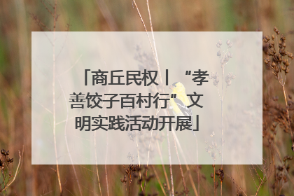 商丘民权丨“孝善饺子百村行”文明实践活动开展