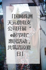 国网株洲天元供电支公司开展“e起节电”惠民活动，共筑清凉夏日