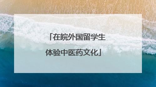 在皖外国留学生体验中医药文化