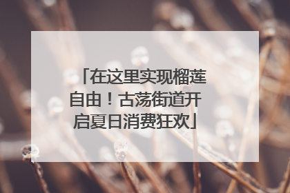 在这里实现榴莲自由！古荡街道开启夏日消费狂欢