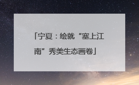 宁夏：绘就“塞上江南”秀美生态画卷