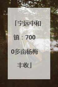 宁远中和镇：7000多亩杨梅丰收