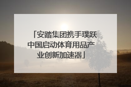 安踏集团携手璞跃中国启动体育用品产业创新加速器