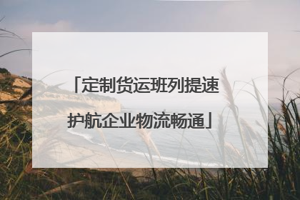 定制货运班列提速 护航企业物流畅通