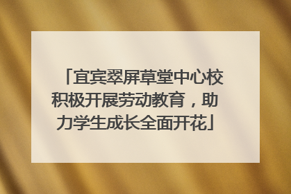 宜宾翠屏草堂中心校积极开展劳动教育，助力学生成长全面开花