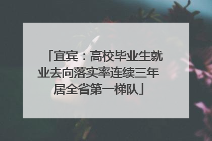 宜宾：高校毕业生就业去向落实率连续三年居全省第一梯队