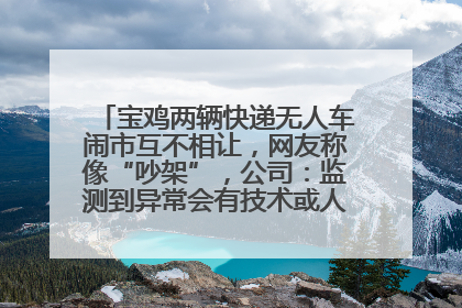 宝鸡两辆快递无人车闹市互不相让，网友称像“吵架”，公司：监测到异常会有技术或人为干预处置