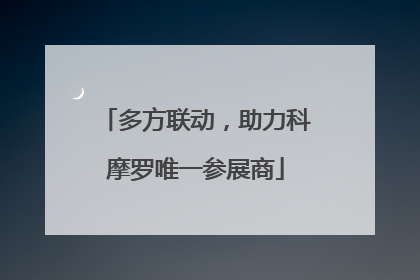 多方联动，助力科摩罗唯一参展商