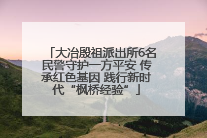 大冶殷祖派出所6名民警守护一方平安 传承红色基因 践行新时代“枫桥经验”