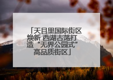 天目里国际街区焕新 西湖古荡打造“无界公园式”高品质街区