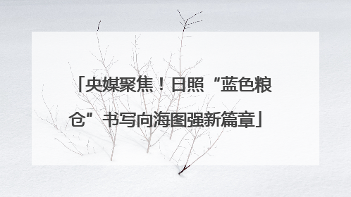 央媒聚焦！日照“蓝色粮仓”书写向海图强新篇章