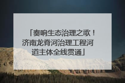 奏响生态治理之歌！济南龙脊河治理工程河道主体全线贯通