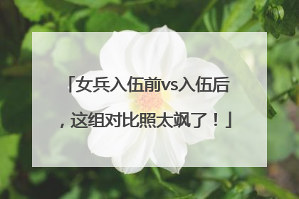 女兵入伍前vs入伍后，这组对比照太飒了！