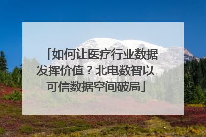 如何让医疗行业数据发挥价值？北电数智以可信数据空间破局