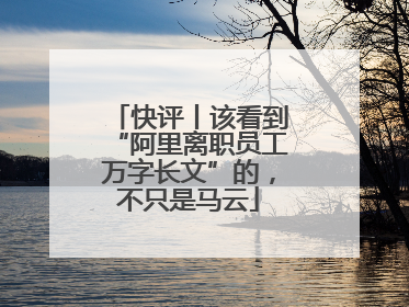 快评丨该看到“阿里离职员工万字长文”的，不只是马云