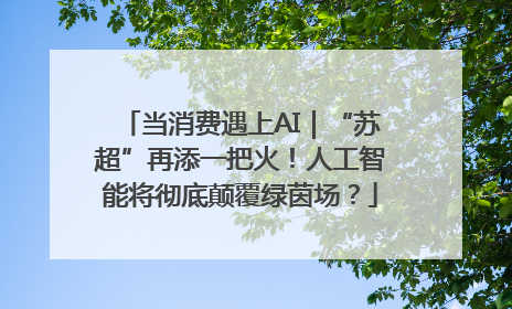 当消费遇上AI｜“苏超”再添一把火！人工智能将彻底颠覆绿茵场？