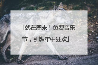 就在周末！免费音乐节，引燃年中狂欢