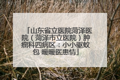 山东省立医院菏泽医院（菏泽市立医院）肿瘤科四病区：小小驱蚊包 暖暖医患情