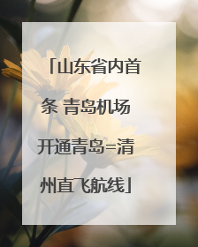 山东省内首条 青岛机场开通青岛=清州直飞航线