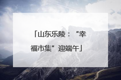 山东乐陵：“幸福市集”迎端午
