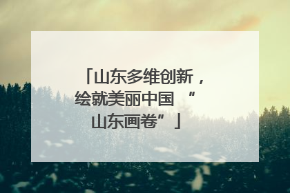 山东多维创新，绘就美丽中国 “山东画卷”