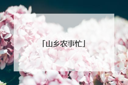 山乡农事忙