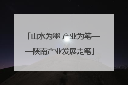 山水为墨 产业为笔——陕南产业发展走笔
