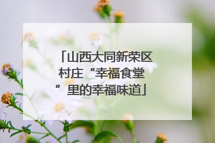 山西大同新荣区 村庄“幸福食堂”里的幸福味道