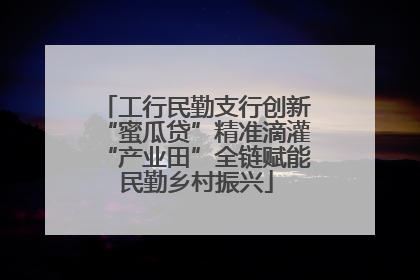 工行民勤支行创新“蜜瓜贷”精准滴灌“产业田”全链赋能民勤乡村振兴
