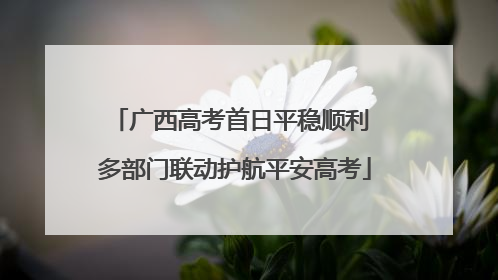 广西高考首日平稳顺利 多部门联动护航平安高考