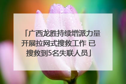 广西龙胜持续增派力量开展拉网式搜救工作 已搜救到5名失联人员