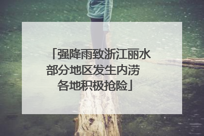 强降雨致浙江丽水部分地区发生内涝 各地积极抢险