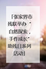张家界市残联举办“自然探索，手作成长”助残日系列活动