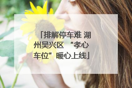 排解停车难 湖州吴兴区 “孝心车位”暖心上线