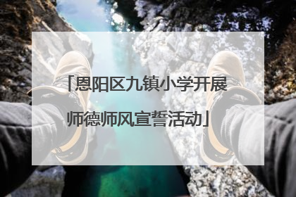 恩阳区九镇小学开展师德师风宣誓活动
