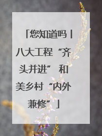 您知道吗丨八大工程“齐头并进” 和美乡村“内外兼修”