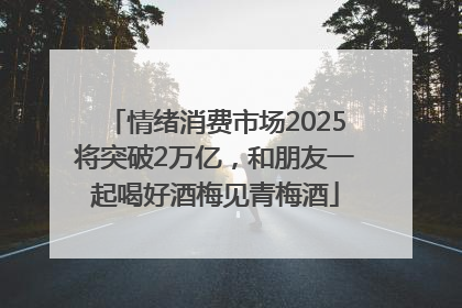 情绪消费市场2025将突破2万亿，和朋友一起喝好酒梅见青梅酒