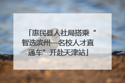 惠民县人社局搭乘“智选滨州—名校人才直通车”开赴天津站