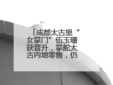 成都太古里“女掌门”伍玉珊获晋升，掌舵太古内地零售，仍管成都太古里