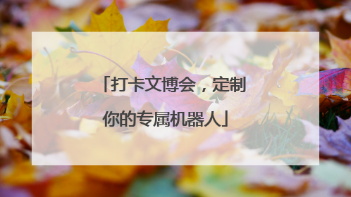 打卡文博会，定制你的专属机器人