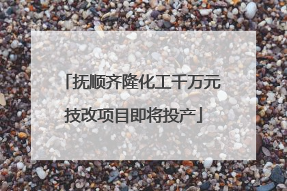 抚顺齐隆化工千万元技改项目即将投产