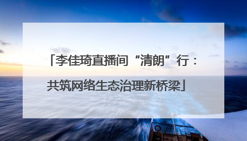 李佳琦直播间“清朗”行：共筑网络生态治理新桥梁