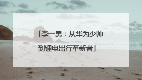 李一男：从华为少帅到锂电出行革新者