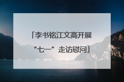 李书铭江文高开展“七一”走访慰问